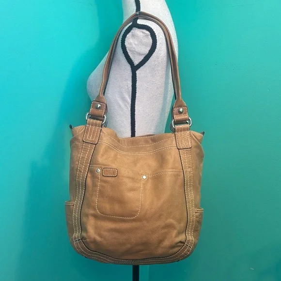 Fossil Tan Leather Shoulder Bag - Picture 4 of 16